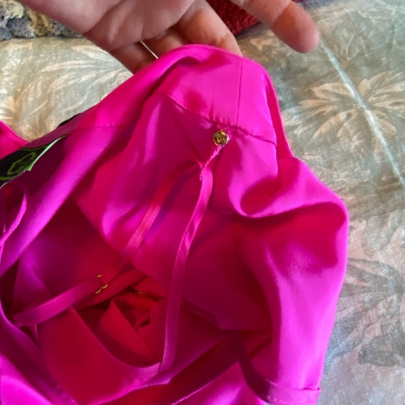 C. Wonder Bright Pink/Fuchsia Silk Dress with Slip - Picture 13 of 16